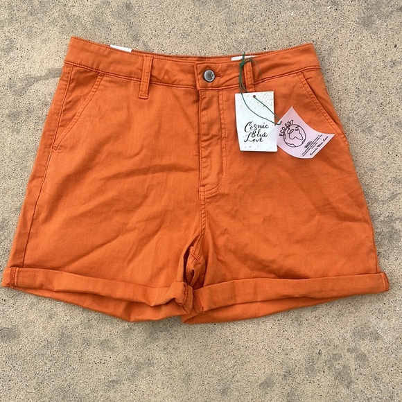 Cosmic Blue Love Stitch Fix Serena High Rise Orange Shorts Women's Size 29 NWT - Picture 2 of 8